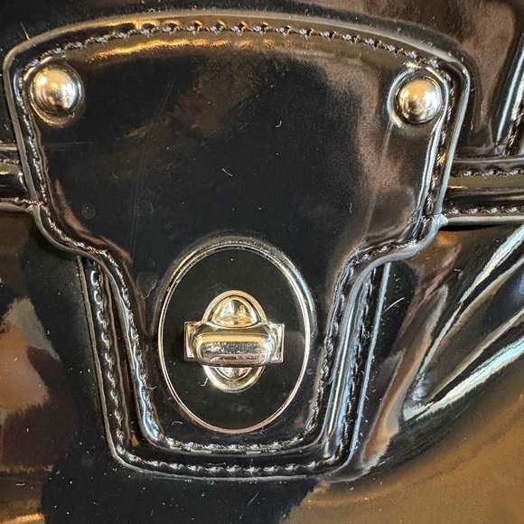 COACH POPPY LIQUID GLASS PURSE - BLACK CHAIN SHOULDER CROSS BODY HANDBAG - Picture 5 of 15